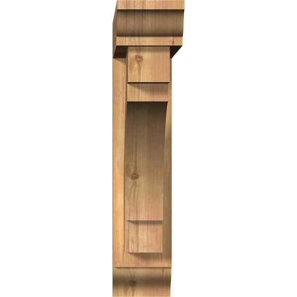 Merced Traditional Smooth Bracket W/ Offset Brace, Western Red Cedar, 5 1/2W X 26D X 26H